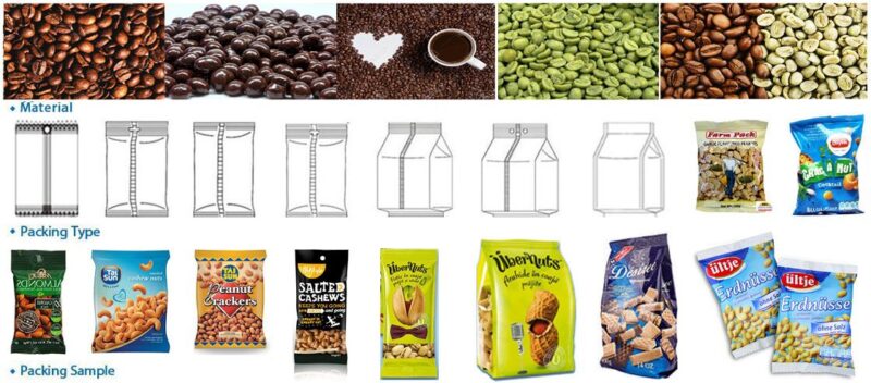 Automatic combination weighing coffee bean packaging machine
